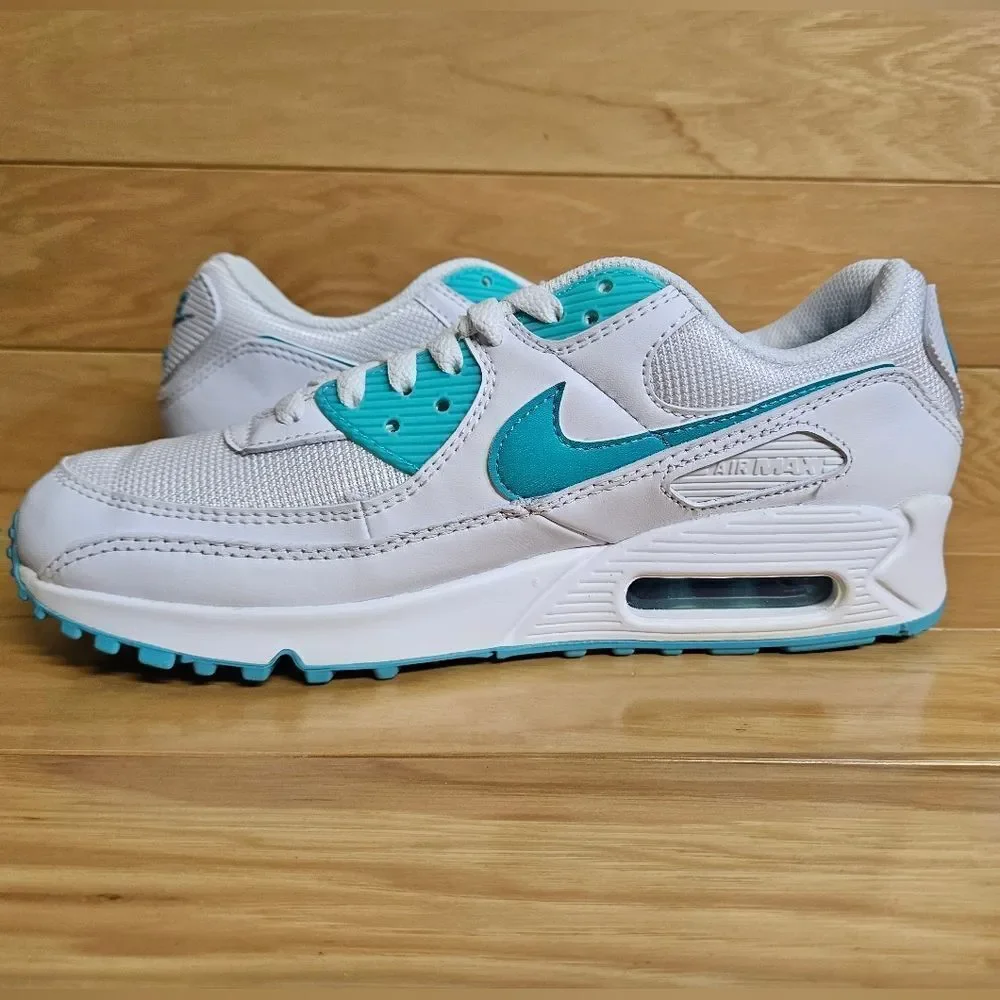 Nike Air Max 90 White Hyper Jade Black Size 8.5 Mens Shoe CT1028-102